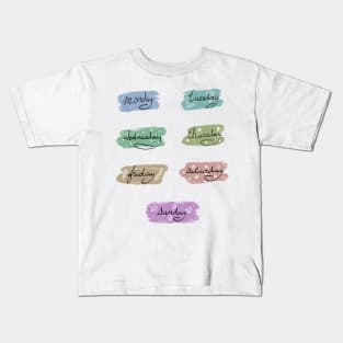 Colorful days of the week Kids T-Shirt